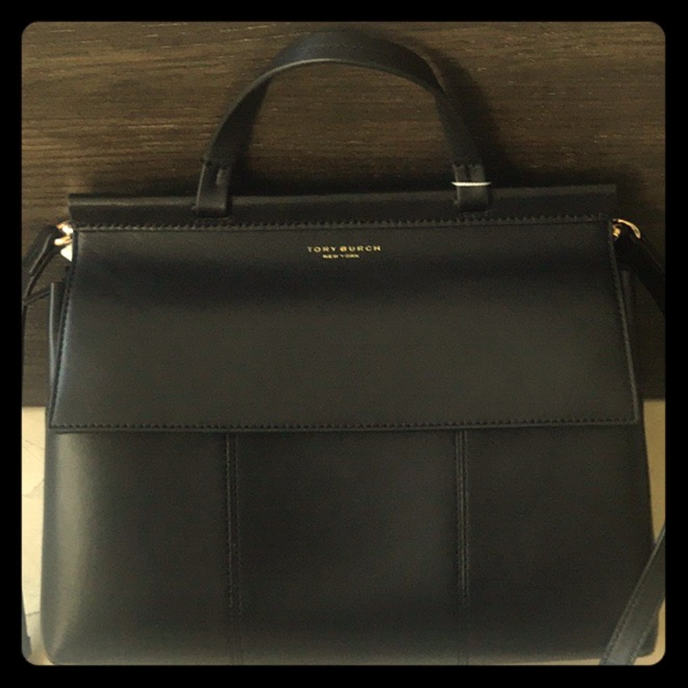 (SOLD) Tory Burch Block T leather Satchel NWT
